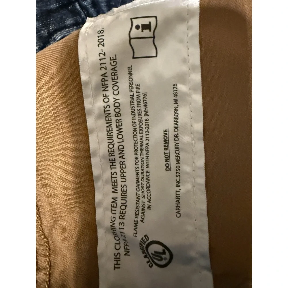 Carhartt FR Denim Jeans Men's 38X34 Cat 2 Relaxed Fit Flame Resistant Workwear